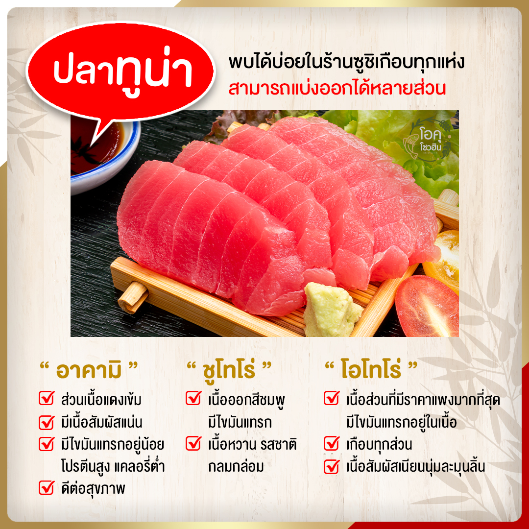 4 ปลาสุตฮิตที่นำมาเป็นวัตถุดิบซูชิ3 โอคุโชวฮิน ศูนย์จำหน่ายขายส่งวัตถุดิบซูชิทุกประเภท ทั้งขายส่งและขายปลีก