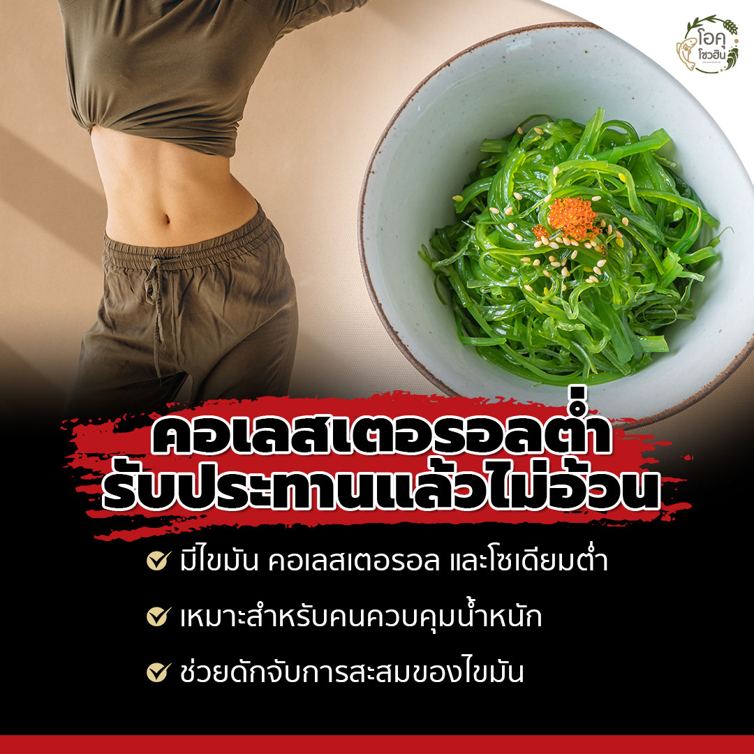 ยำสาหร่ายญี่ปุ่น-3 “โอคุโชวฮิน” ศูนย์จำหน่ายขายส่งวัตถุดิบซูชิทุกประเภท ทั้งขายส่งและขายปลีก